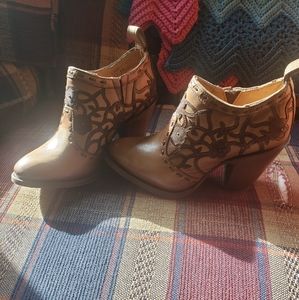 Heeled shoes made by Corral.  Only worn once.  Excellent condition.